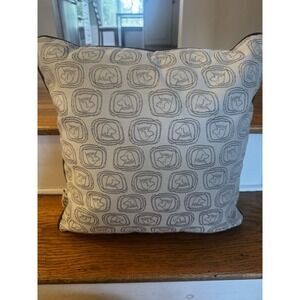 William Wegman Collection Crypton Dog Geometric Throw Pillow Cream Brown Decor